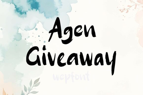 Agen Giveaway: The Handcrafted Font for Authentic Branding