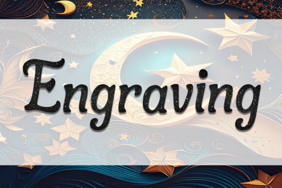 Engraving: A Typeface with Celestial Texture
