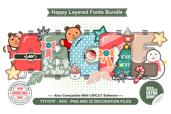 Happy Cristmas Bundle: Your Festive Font for Holiday Cheer