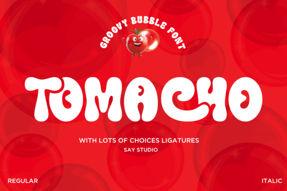 Tomacho: A Groovy Bubble Font for Retro-Modern Designs