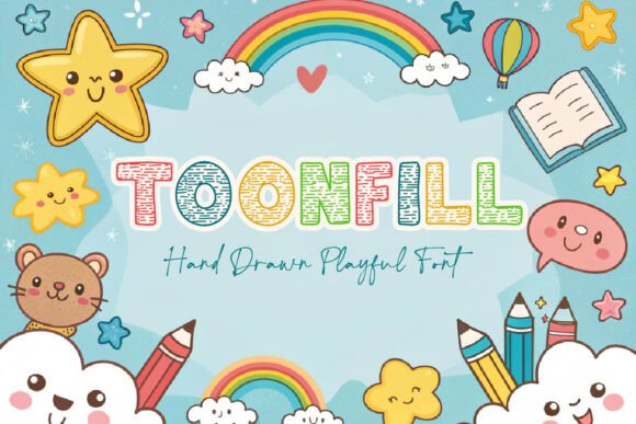 Toonfill: A Hand-Drawn Typeface for Bold, Playful Designs